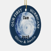 最初のハリケーンイアンカスタムフロリダ市名 セラミックオーナメント (右)