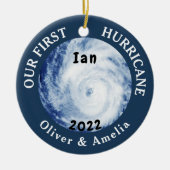 最初のハリケーンイアンカスタムフロリダ市名 セラミックオーナメント (正面)