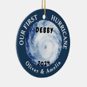 最初のハリケーンデビーカスタムフロリダ市名 セラミックオーナメント (右)