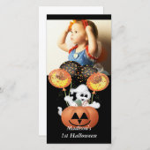 最初のハロウィンフォトカード シーズンカード (正面/裏面)