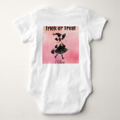 最初のハロウィン かわいい小さな魔女  トリックオアトリート ベビーボディスーツ (裏面)