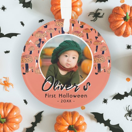 最初のハロウィン オレンジきのこ 秋の写真 オーナメント