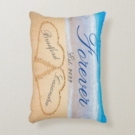 最初のバレンタインデー / 年の記念品 アクセントクッション (正面(垂直))