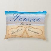 最初のバレンタインデー / 年の記念品 アクセントクッション (裏面)