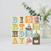 最初のバースデーパーティ招待状 招待状 (スタンド正面)