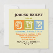 最初のバースデーパーティ招待状 招待状 (裏面)