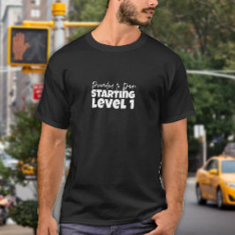 最初のパパの日のホワイトレターのユーモア Tシャツ