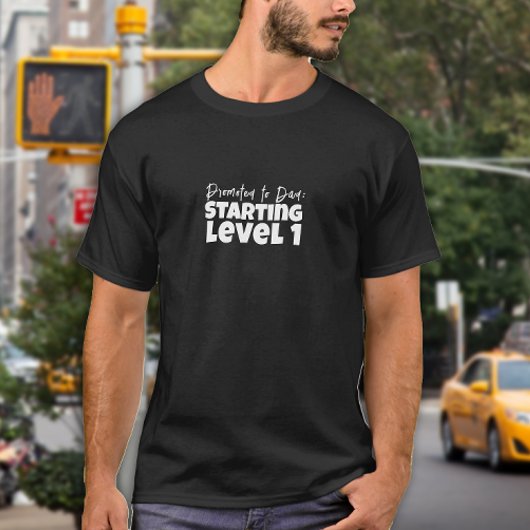 最初のパパの日のホワイトレターのユーモア Tシャツ