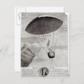 最初のパラシュート降下 ポストカード (正面/裏面)