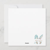 最初のパーソナライズされたイースターカード、イースターバニー、2卵 シーズンカード (裏面)