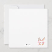 最初のパーソナライズされたイースターカード、最初のイースターバニー シーズンカード (裏面)