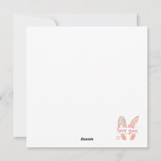 最初のパーソナライズされたイースターカード、最初のイースターバニー シーズンカード (裏面)