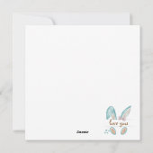 最初のパーソナライズされたイースターカード、最初のイースターバニー シーズンカード (裏面)