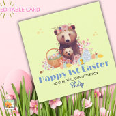 最初のパーソナライズされたイースターカード、最初のイースターベア シーズンカード