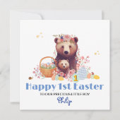 最初のパーソナライズされたイースターカード、最初のイースターベア シーズンカード (正面)