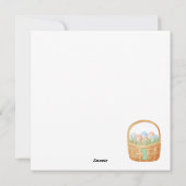 最初のパーソナライズされたイースターカード、最初のイースターベア シーズンカード (裏面)