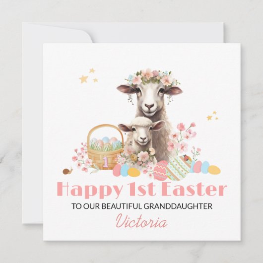 最初のパーソナライズされたイースターカード、最初のイースターラム シーズンカード (正面)