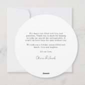 最初のパーソナライズされたク結婚したリスマス写真 シーズンカード (裏面)