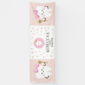 最初のパーソナライズされた歯の女の子のパーティーの装飾。 横断幕 (縦)