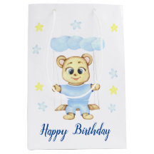 最初のパーソナライズされた誕生日テディベアボーイ