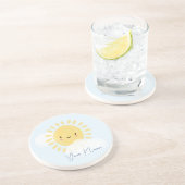 最初のパーソナライズされた誕生日ベイビーシャワーサンシャイン コースター (側面)