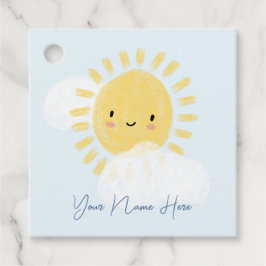 最初のパーソナライズされた誕生日ベイビーシャワーサンシャイン フェイバータグ