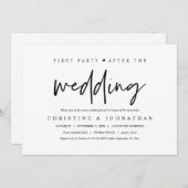最初のパーティーは、Brunch結婚お祝いの後に 招待状 (正面/裏面)