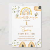 最初のビーデイ　うちの小さなハチの誕生日 招待状 (正面)