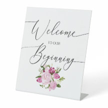 最初のピンクのペデスタルサインへようこそ