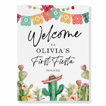 最初のフィエスタウェルカムサイン最初の誕生日メキシコ