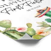 最初のフィエスタウェルカムサイン最初の誕生日メキシコ ポスター (角)