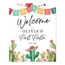 最初のフィエスタウェルカムサイン最初の誕生日メキシコ