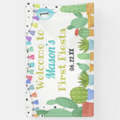 最初のフィエスタボーイタコパーティーサボテンの誕生日 横断幕 (縦)