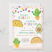 最初のフェスタの誕生日 – シエスタのための時間なし 招待状 (正面)