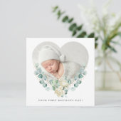 最初のフローラハート写真マザーズデイフラット カード (スタンド正面)