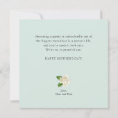 最初のフローラフォトマザーズデイフラット カード (裏面)