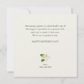 最初のフローラフォトマザーズデイフラット カード (裏面)