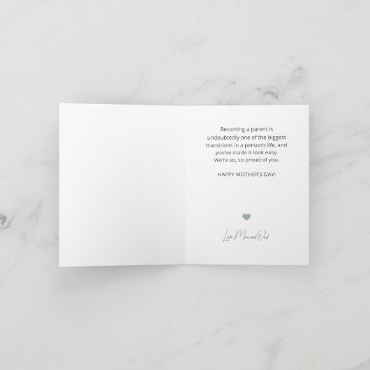 最初のフローラ写真の母の日 カード (内部)