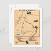最初のブル走ーの戦い – 南北戦争パノラマ2 ポストカード (正面/裏面)