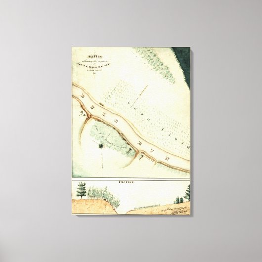 最初のブル走ーの戦い – 南北戦争パノラマ4 キャンバスプリント (正面)