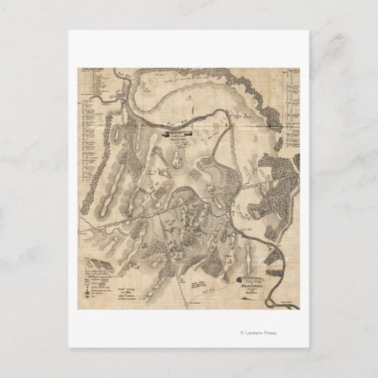 最初のブル走ーの戦い – 南北戦争パノラマ4 ポストカード (正面)