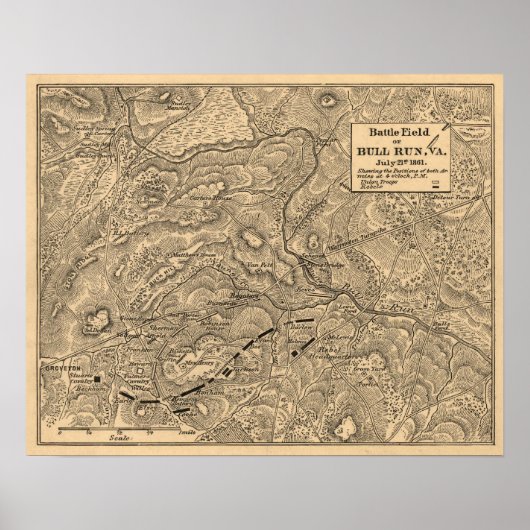 最初のブル走ーの戦い – 南北戦争パノラマ5 ポスター (正面)