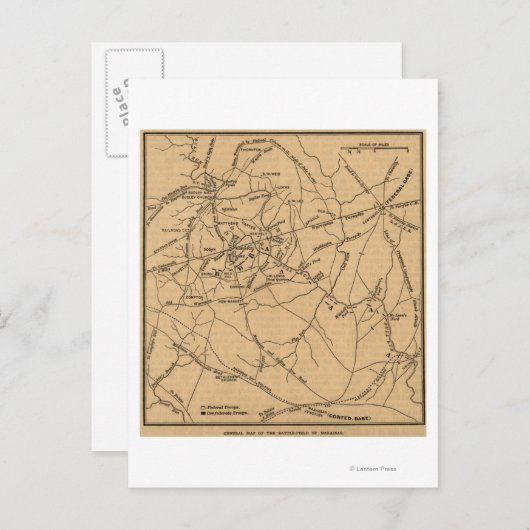 最初のブル走ーの戦い – 南北戦争パノラマ5 ポストカード (正面/裏面)