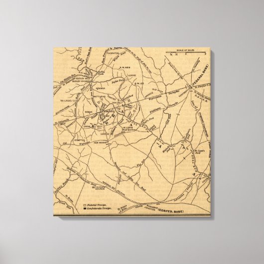 最初のブル走ーの戦い – 南北戦争パノラマ6 キャンバスプリント (正面)