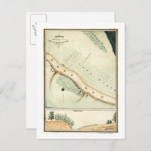 最初のブル走ーの戦い – 南北戦争パノラマ ポストカード (正面/裏面)