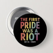 最初のプライドは暴動だった LGBT ゲイ アライ レインボー 缶バッジ (正面&裏面)