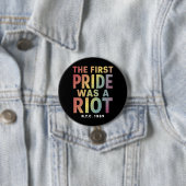 最初のプライドは暴動だった LGBT ゲイ アライ レインボー 缶バッジ (インサイチュ)