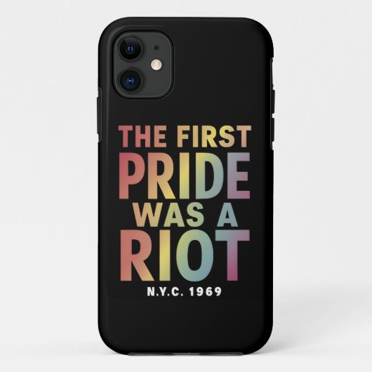 最初のプライドは暴動だった LGBT ゲイ アライ レインボー Case-Mate iPhoneケース (裏面)