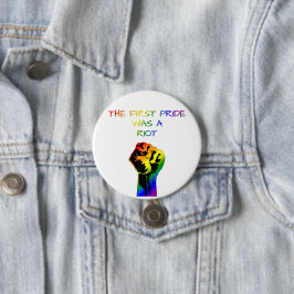 最初のプライドは暴動だった – LGBTQ+ デザイン 缶バッジ