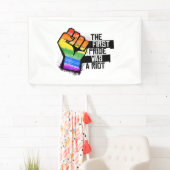 最初のプライドは暴動でした 横断幕 (インサイチュ)